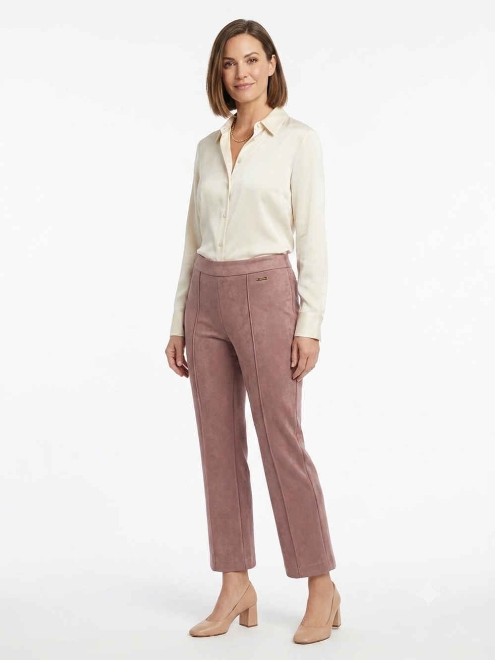 Women’s Mauve Faux Suede Marc New York Pants